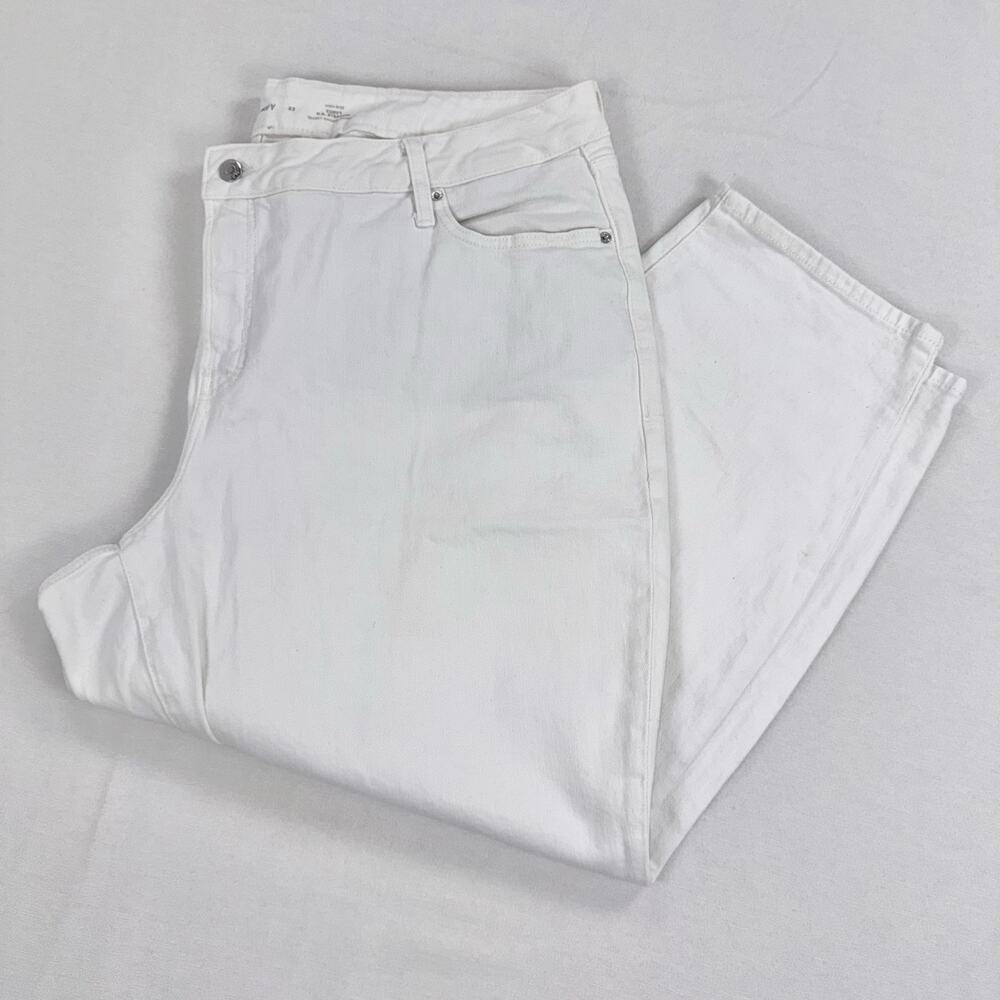 Old Navy Plus High Rise Curvy OG Straight Leg Jean Women's 22 2X White